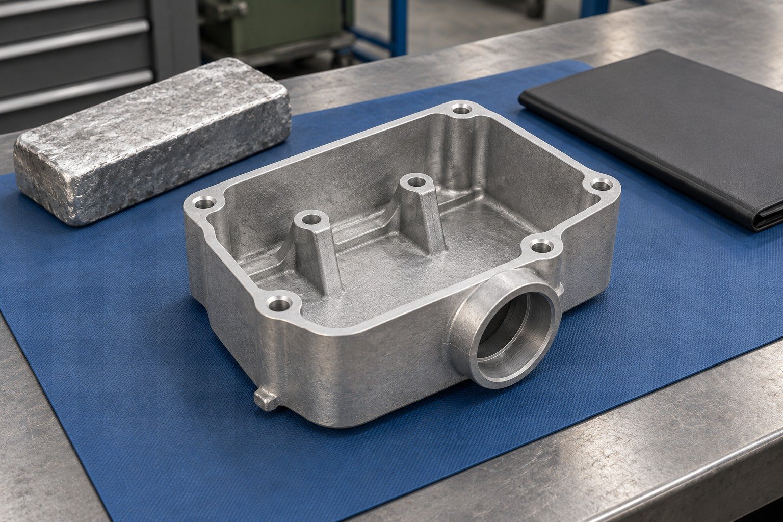 Zamak 5 rounded drive case qualityincoming concept — illustrative generated component concept