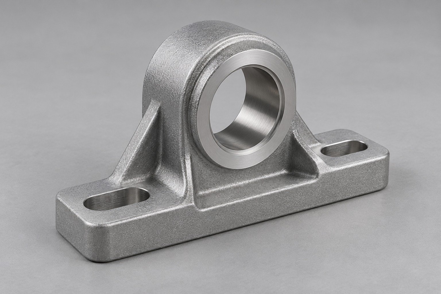 Zinc-alloy bearing mount bracket selection concept — illustrative generated component concept