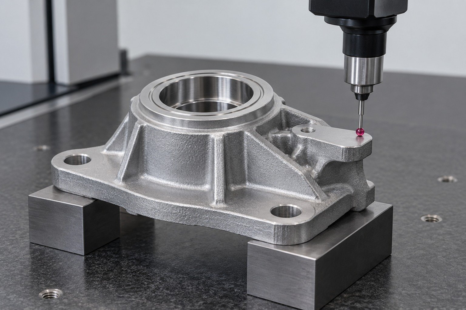Zinc-alloy stepped bearing carrier records review concept — illustrative generated component concept